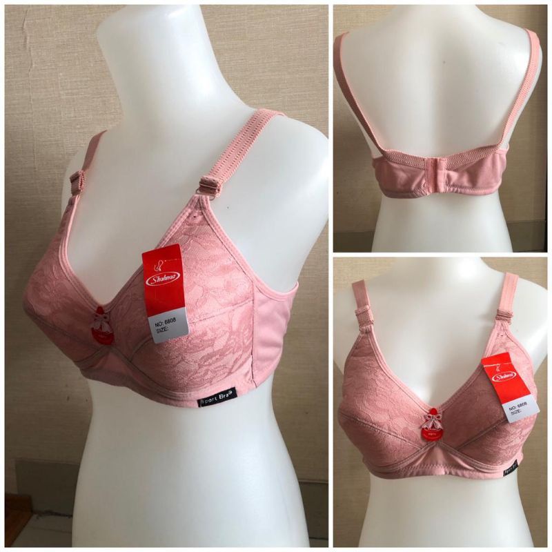 BH SHAHNAZ | BH BRUKAT TANPA KAWAT | SPORT BRA | BUSA TIPIS