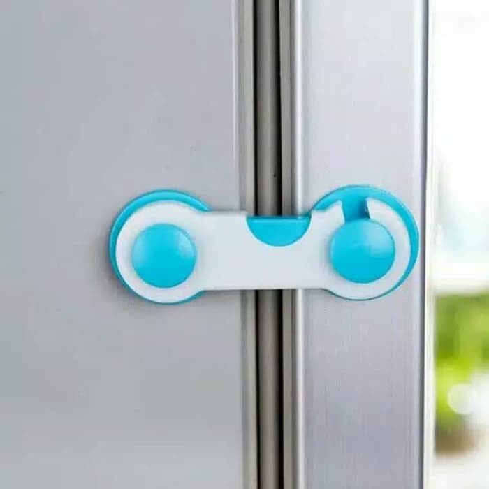 KUNCI PENGAMAN LACI LEMARI KULKAS / PENGAMAN PINTU KULKAS LEMARI / 3M ADHESIVE CHILD LOCK / BABY SAFETY LOCK