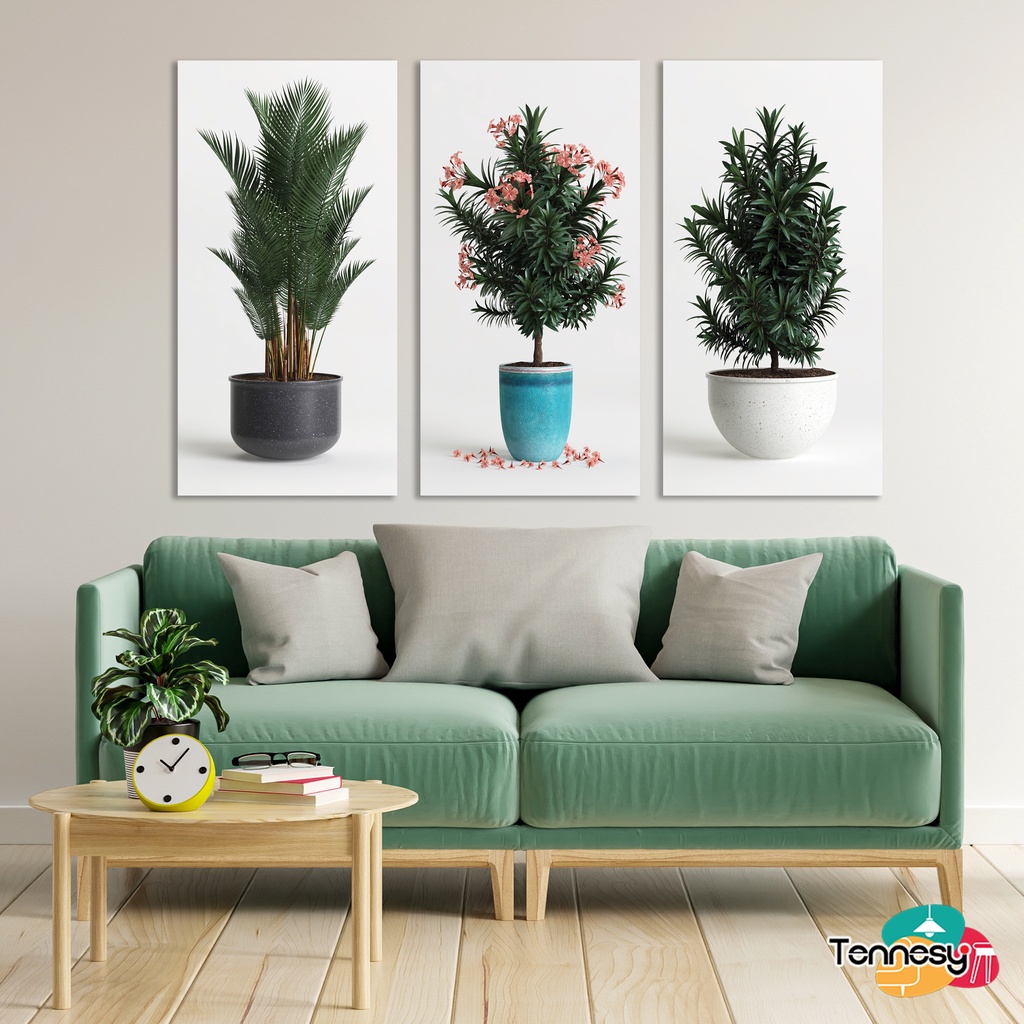 TENNESY HIASAN DINDING TANAMAN POHON BOTANICAL MINIMALIS 15x30CM WALL DECOR PAJANGAN KAYU POSTER DEKORASI DINDING KAMAR RUMAH