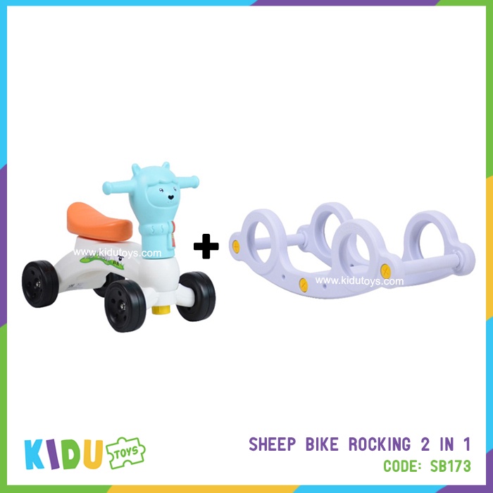 Mainan Anak Giraffe Rabbit Smart Sheep Bike Rocking 2 in 1 Kidu Baby