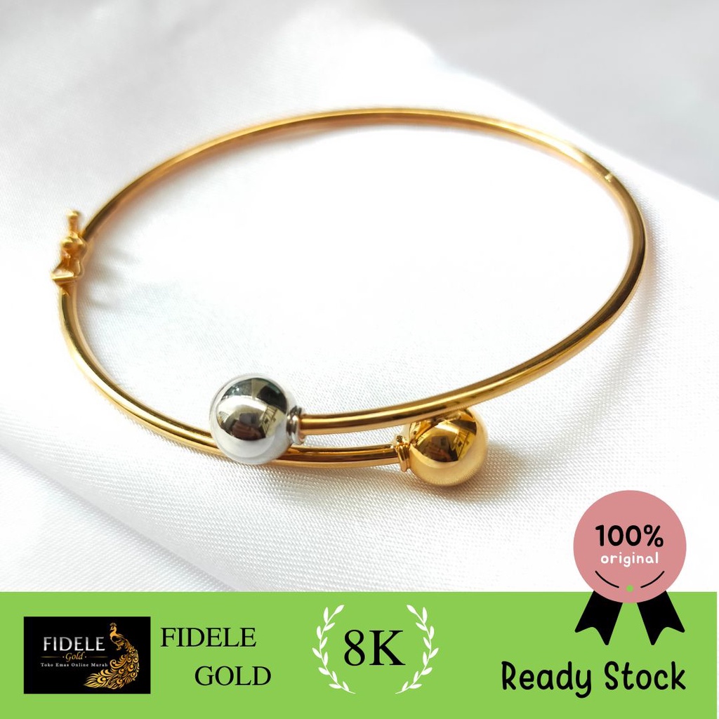 Gelang emas asli bola mata tinju