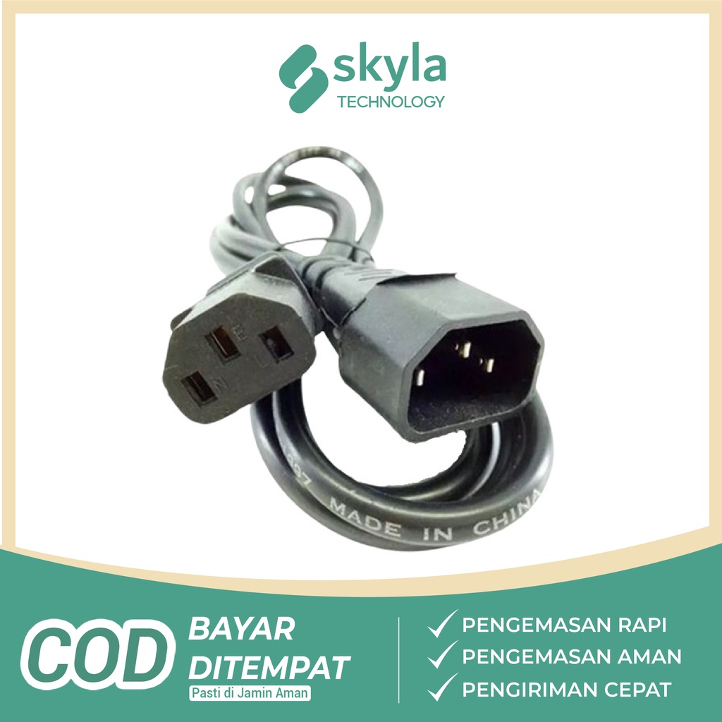 Jual KABEL POWER CPU KE MONITOR / PC KE MONITOR / MALE TO FEMALE