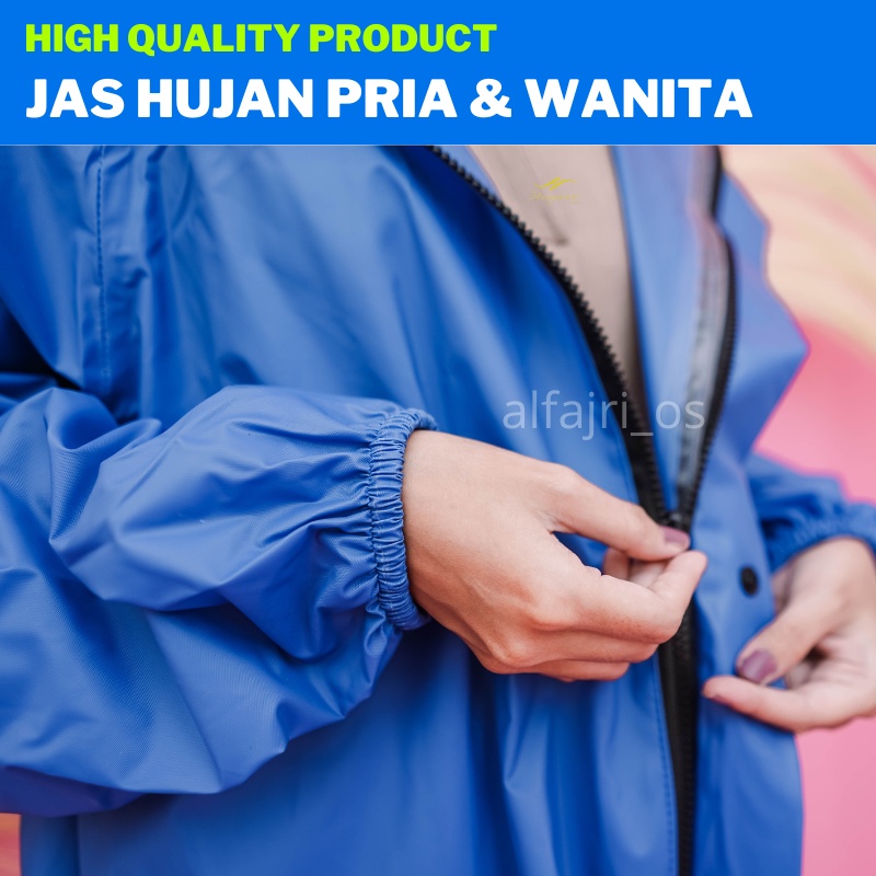 Jas Hujan Mantel Pria dan Wanita Tebal Tidak Rembes Bahan PVS 0,25