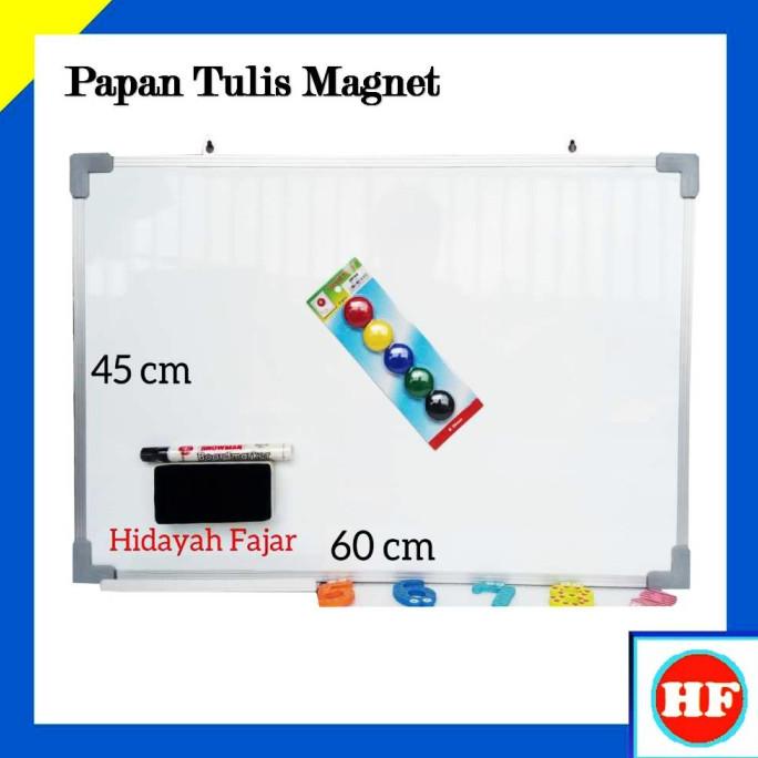 

[COD] papan tulis + spidol + penghapus white board + magnet warna STOK TERBATAS Kode 449