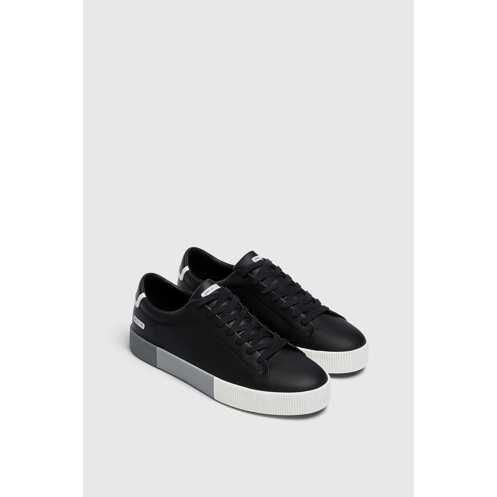 Sepatu Cowok Pull and Bear KETS SANTAI SOL TEBAL Shoes 2201940 Original