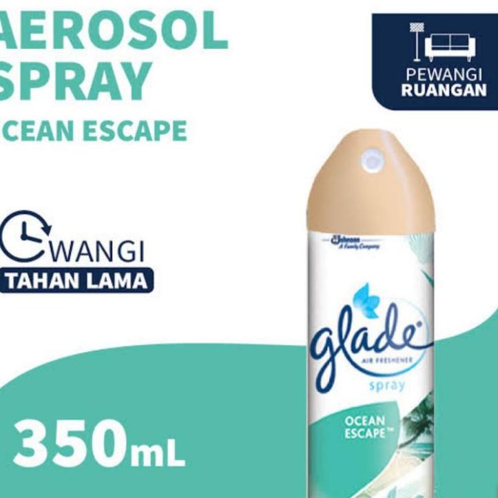Promo baru--Glade Aerosol 350ml + 50ml. Pengharum Ruangan Glade Spray.