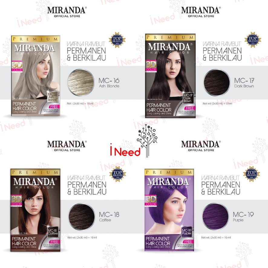 (INEED) Miranda Hair Color - 30ml ( Pewarna Rambut )