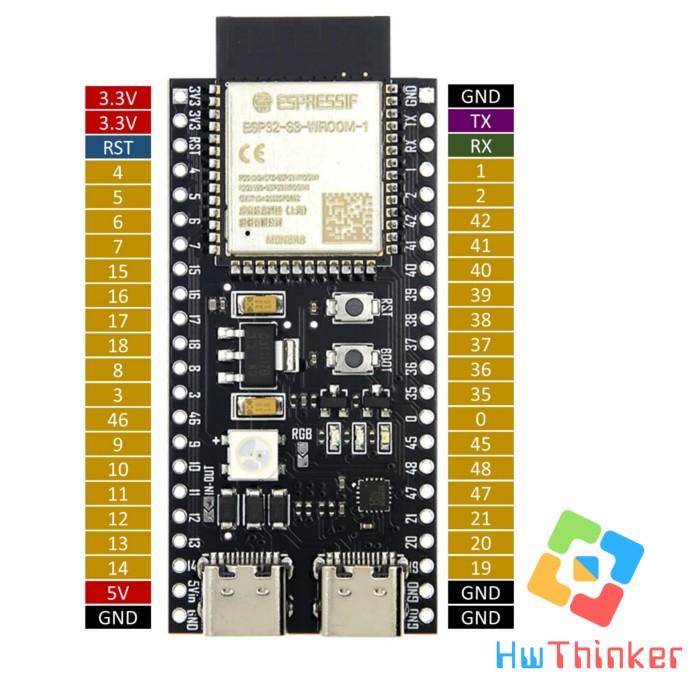 YD-ESP32-S3 N8R8 N16R8 ESP32-S3-DevKitC-1 type-C ESP32-S3-WROOM PSRAM