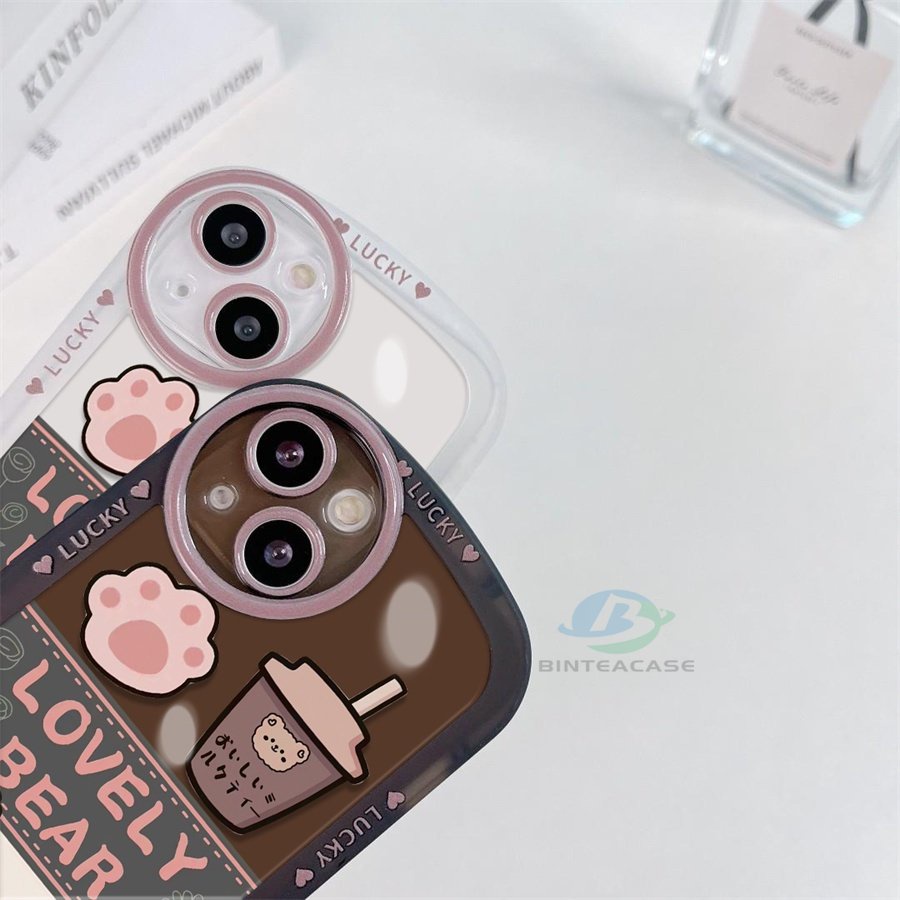 Casing TPU Realme 5 5i 6i C3 C35 C21Y C25Y C21 RealmeC11 2021 C25 C15 C12 C2 Motif Beruang Teh Susu