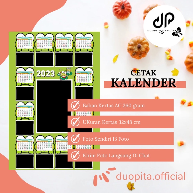 

Kalender Custom Tahunan Bisa Foto sendiri 13 foto Karakter Kartun Lucu Murah Premium