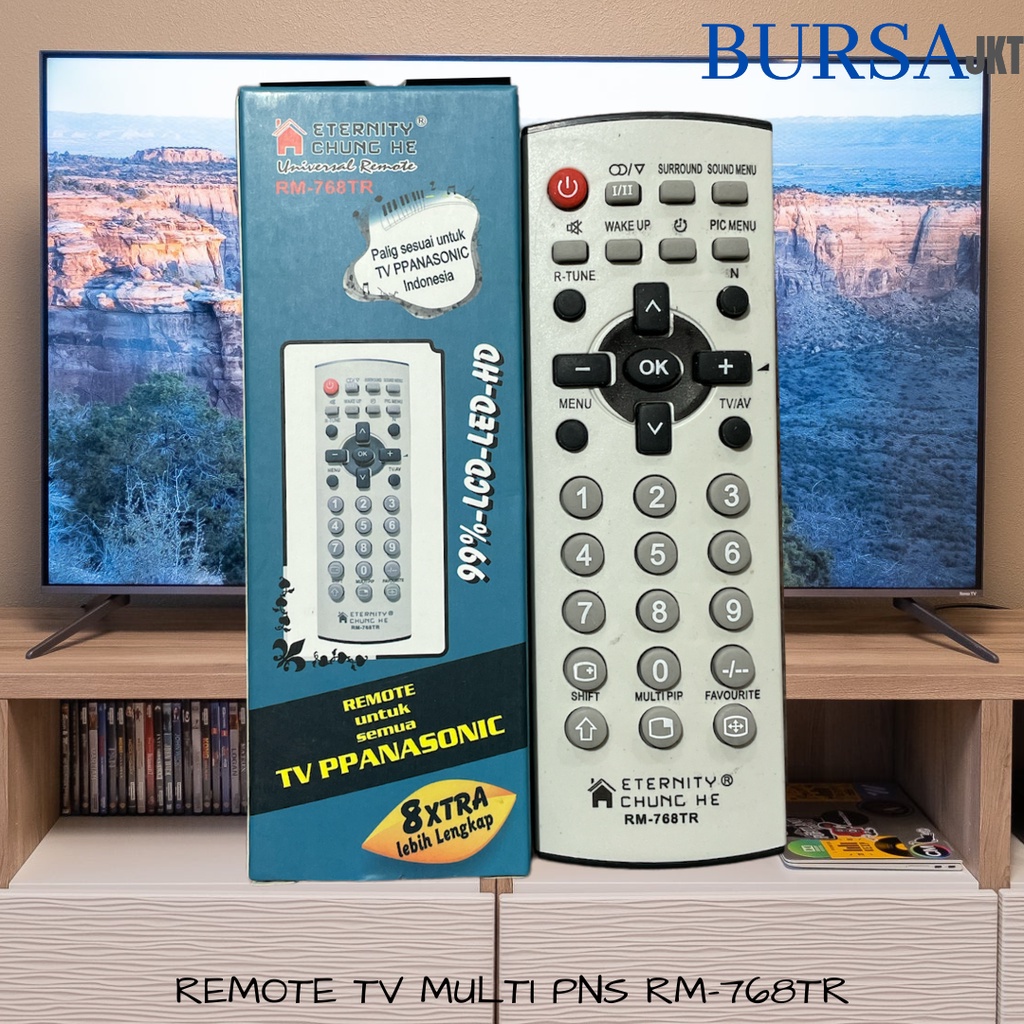 REMOTE PANASONI PNS VIERA UNIVERSAL MULTIFUNGSI SERBAGUNA LANGSUNG PAKAI