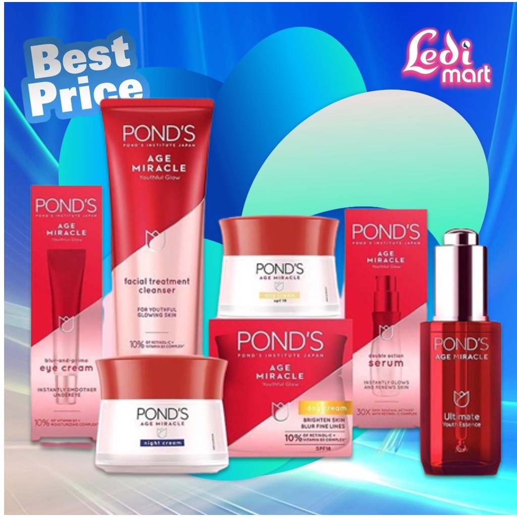 ORIGINAL Ponds SKINCARE Series / Pond's Age Miracle / Pond Clear Solution / Ponds Bright Beauty / Shake &amp; Clean /LEDI MART