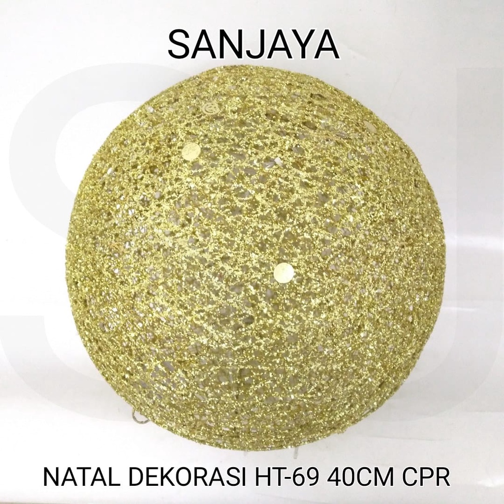 Bola Jaring Bulat / Dekorasi Bola Bulat Hiasan Natal / Ornamen Aksesoris Natal / Natal Dekorasi Ht-69 40Cm Cpr