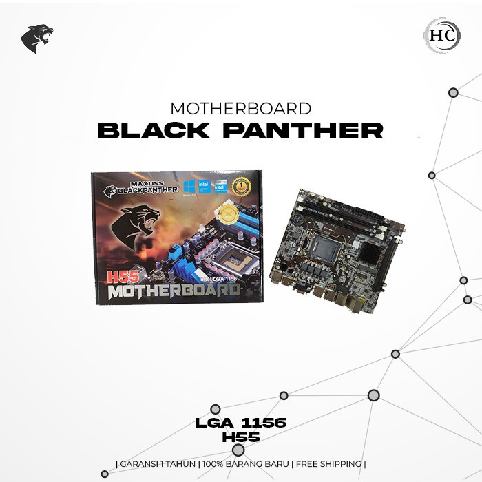 Motherboard Intel Black Panther H55 Socket 1156