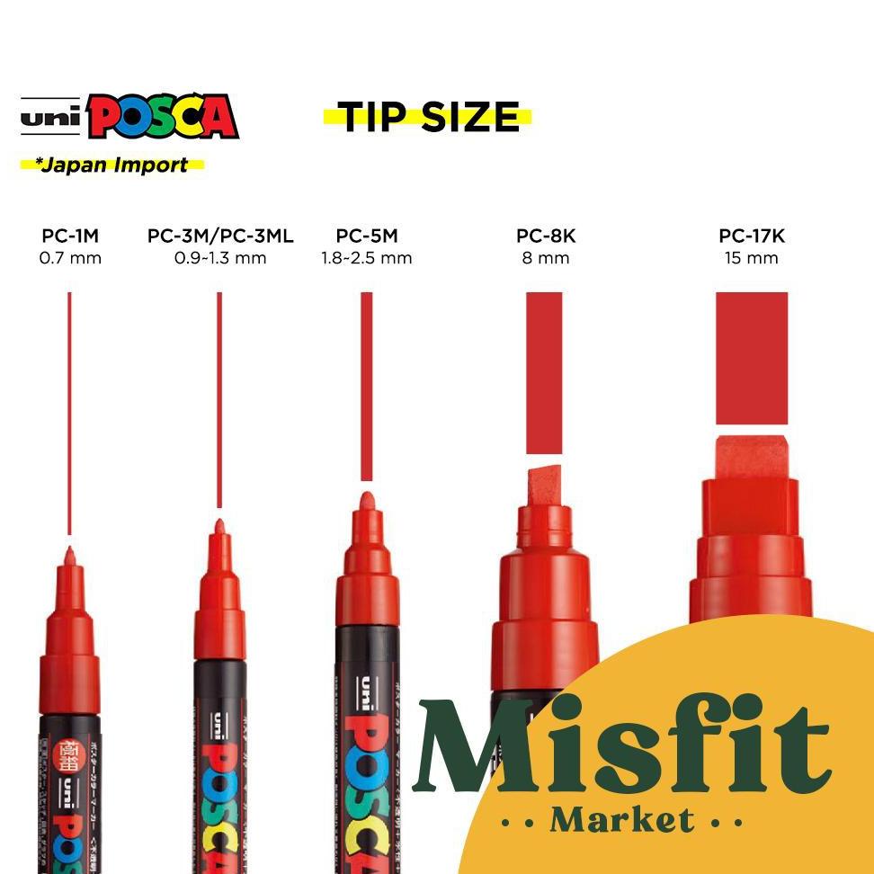 

9LD UNI POSCA PC-5M Paint Marker (Medium Point) PC5M Spidol Warna Warni✴ (Super Sale)Model baru ➯