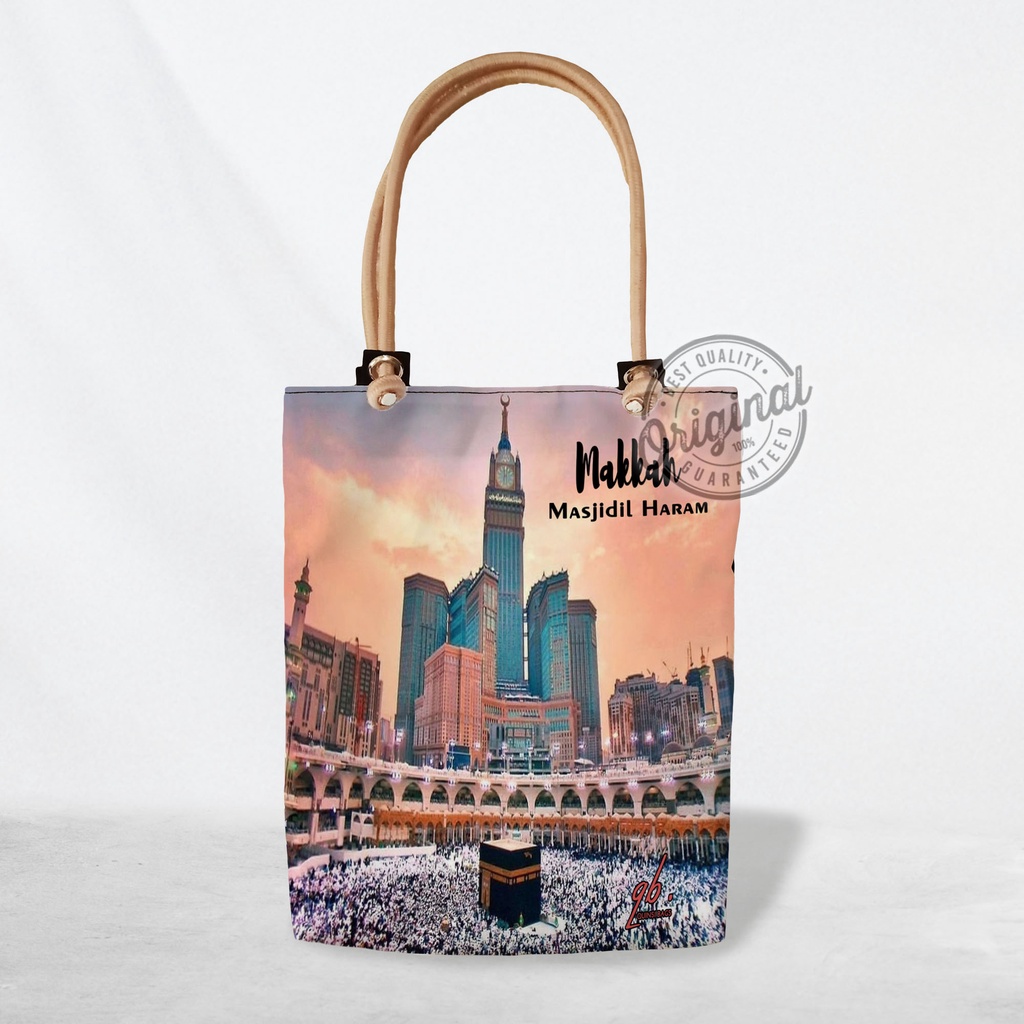 [ HARGA GROSIR ] Totebag Tali Sumbu Portrait Printing Motif Singapore / Negara / Souvenir Umroh dan Haji / Malaysia / Turky