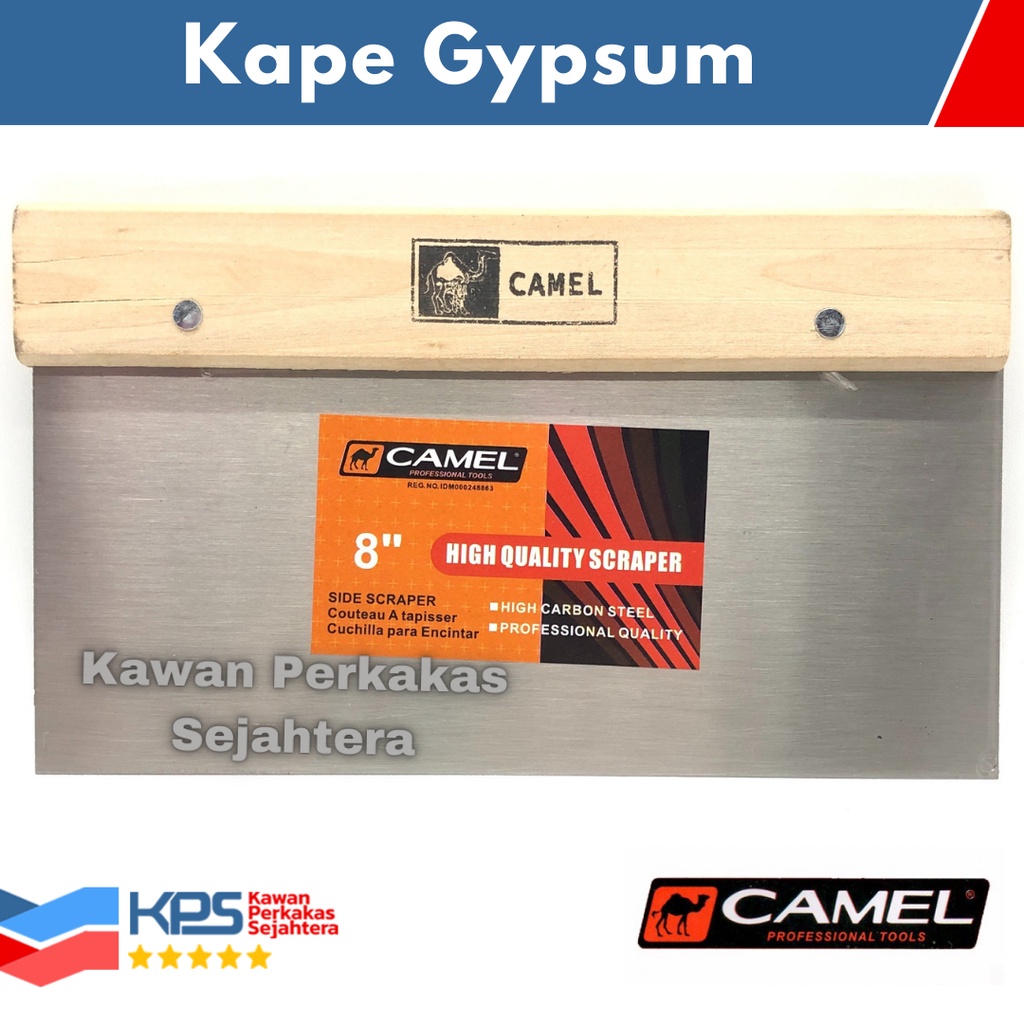 Camel Kape Gypsum 8" Inch (20 Cm) Scraper Gipsum Skrap Dempul Kape Duco