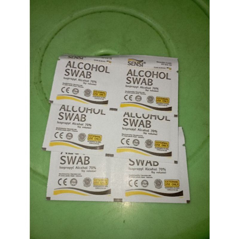 ALKOHOL SWAB SENSI / 1 LEMBAR ISI 2 PCS Kasa Alkohol Swab Steril