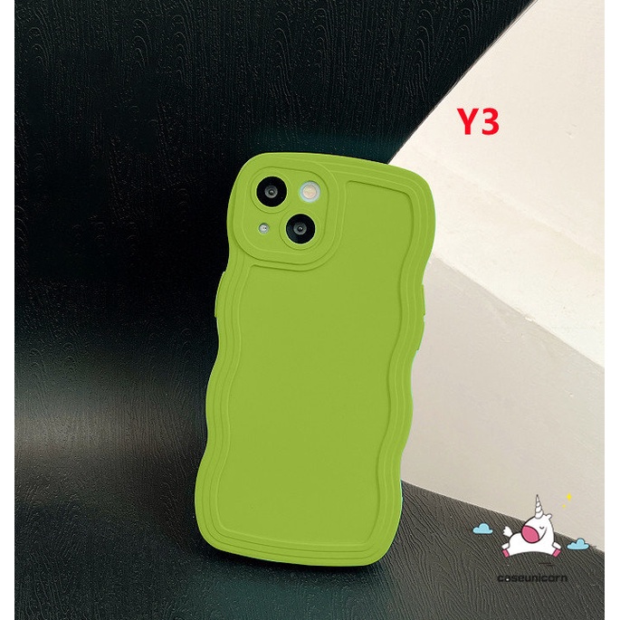 Casing Warna Permen Padat Simple Mewah Realme C55 C53 C12 10 C33 C30 C25 C15 C35 C25s C25Y C11 C21Y C20 8 8i 7 7i 9 8pro C3 9i 9pro+ 6i 5i 5s C1 C2 Shockproof Wave Edge Lembut Sarung