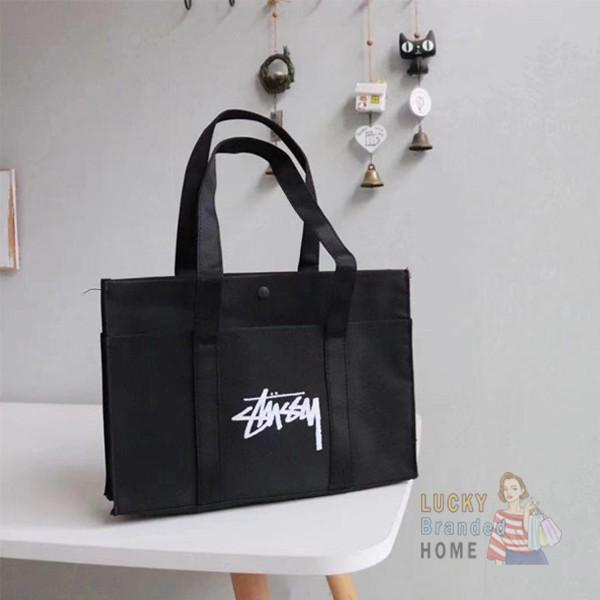 Totebag Tas Stussy Military Green Tote Bag - 100% Original Stussy From Japan