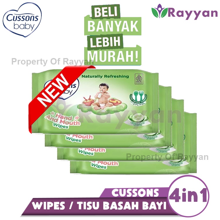 [CW]CUSSONS Baby Wipes Biru/Ungu/Pink/Kuning/Putih/Hijau 4in1 (Beli 1 Gratis 1) | Tisu Basah Bayi Isi 50s/45s (4pcs)|Protect care(kuning), mild &amp; gentle ( biru ), Fresh &amp; nourish ( ungu ), Soft &amp; nourish (Pink), Naturaly (hijau), Sensitive Wipes (putih)