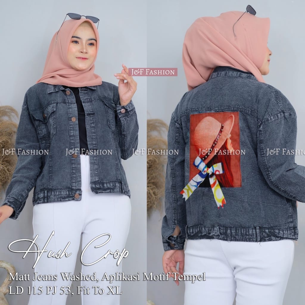 Jaket Jeans Snow Pita Emblem 3D // Jaket Pita Belakang