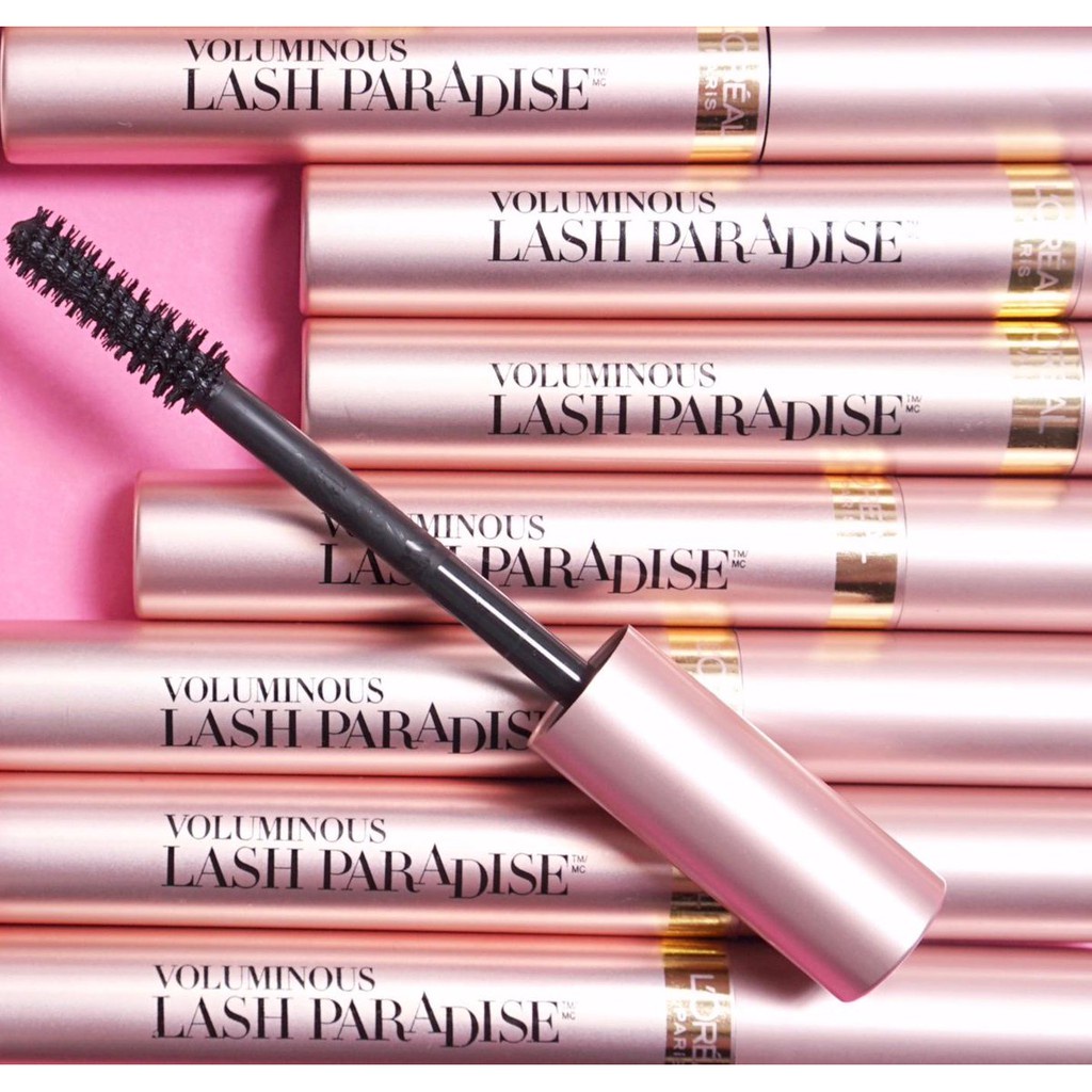 L'OREAL PARIS VOLUMINOUS LASH PARADISE WATERPROOF MASCARA MAKE UP - BLACK 7.6ML