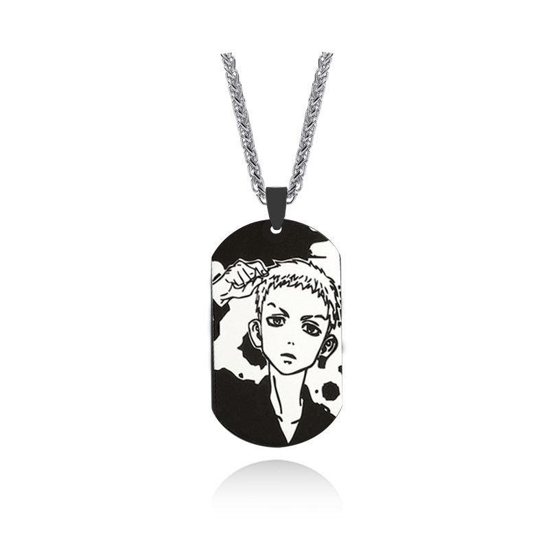Trendy Fashion Black Brand Necklace New Style Stainless Steel Tokyo Avengers Anime Necklace Rock Party Jewelry Gift