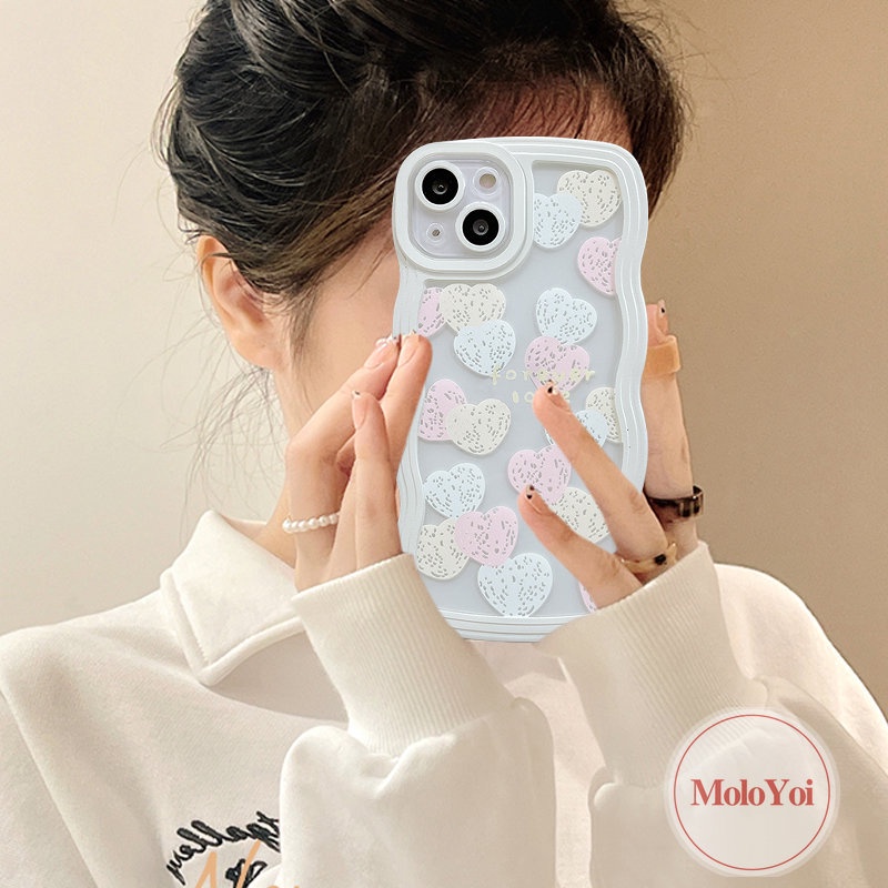 Soft Case TPU Motif Hati Untuk iPhone 14 11 12 13 11 Pro Max7 8 6 6s Plus 14 Plus XR 14 Pro MAX X XS MAX SE 2020