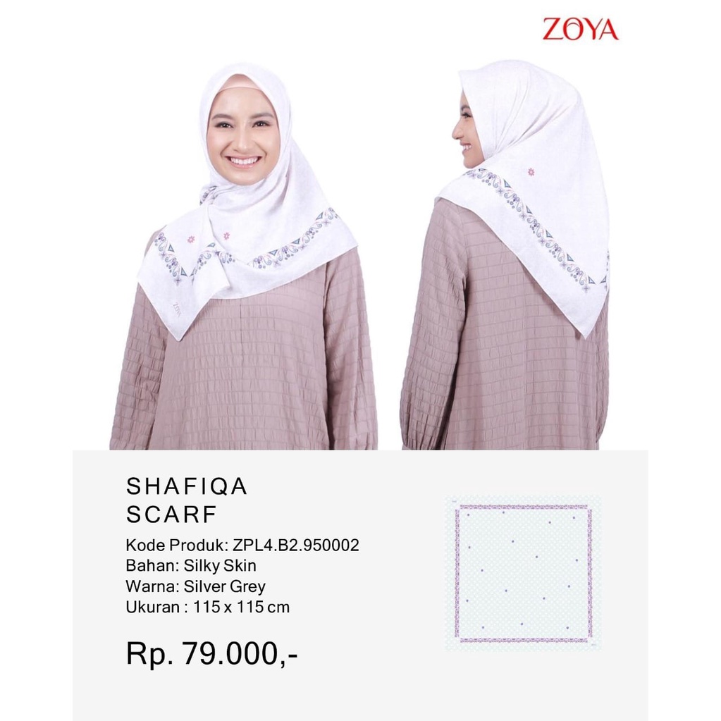 Zoya Scarf Hijab Segi empat Shafiqa