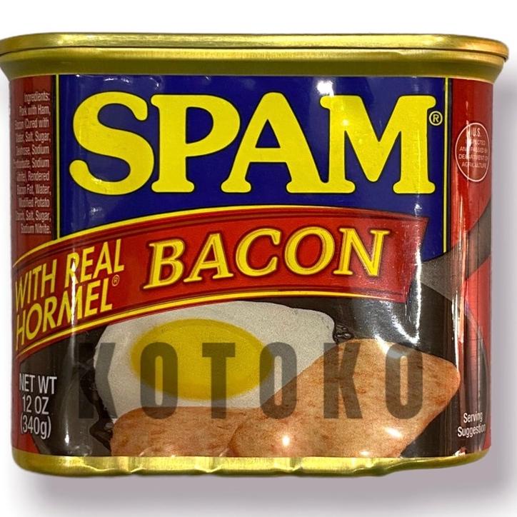 

Ready Daging Kaleng Hormel SPAM Bacon / SPAM Ham USA 340gr HBG
