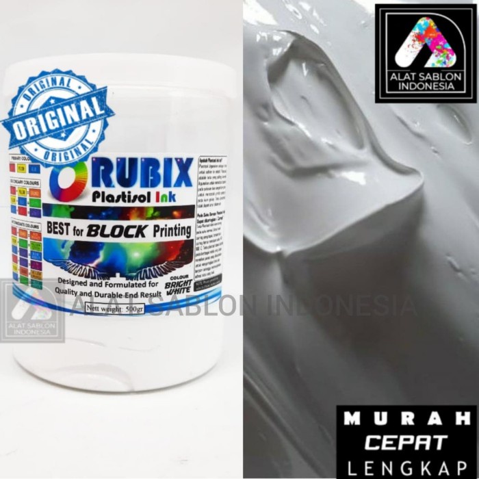 

Gaya Tinta Sablon Plastisol Rubix Bright White 500Gr Hot Sale