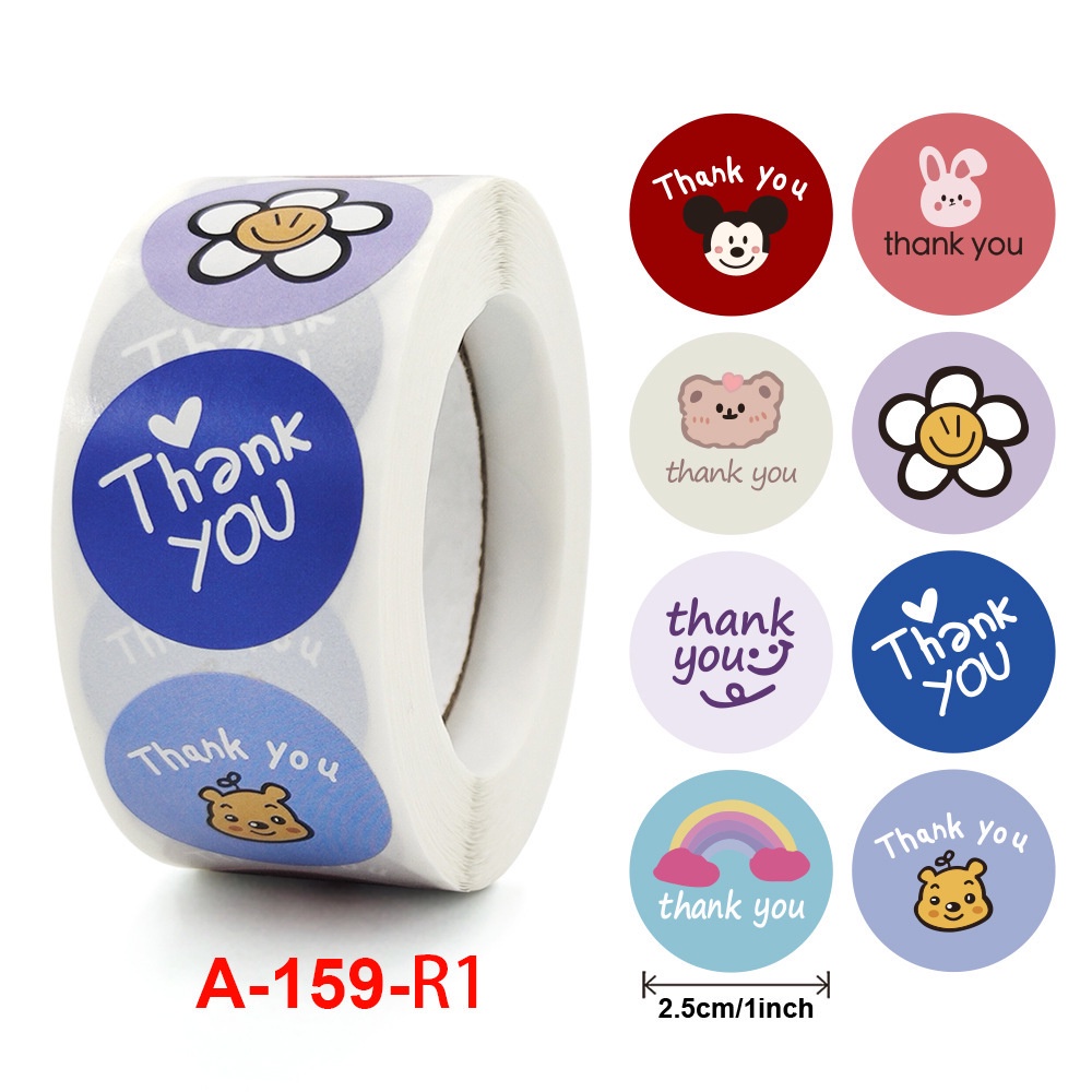 10 PCS STICKER THANK YOU TERIMA KASIH STIKER SOUVENIR SEGEL KEMASAN IMPORT MURAH FS035 (KIM)