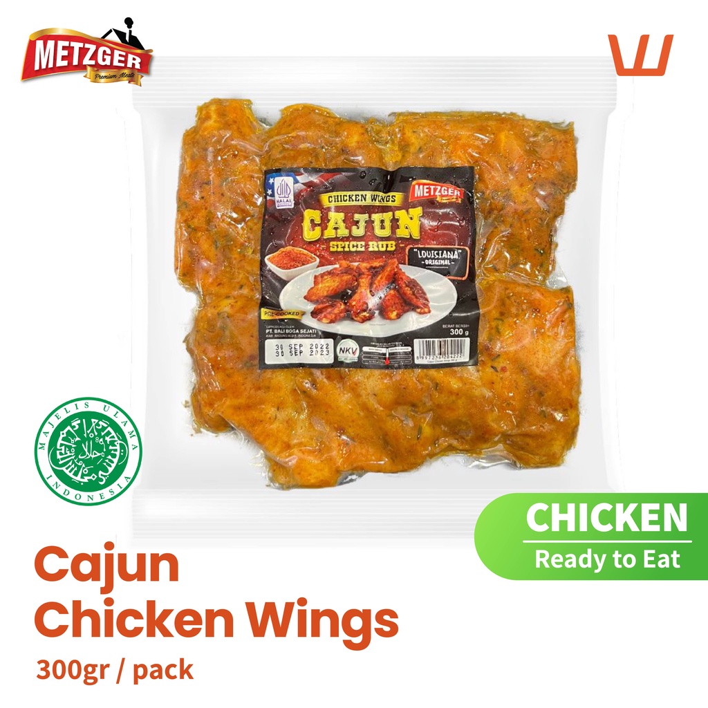 

Cajun Chicken Wing Sayap Ayam 300gr Halal Metzger