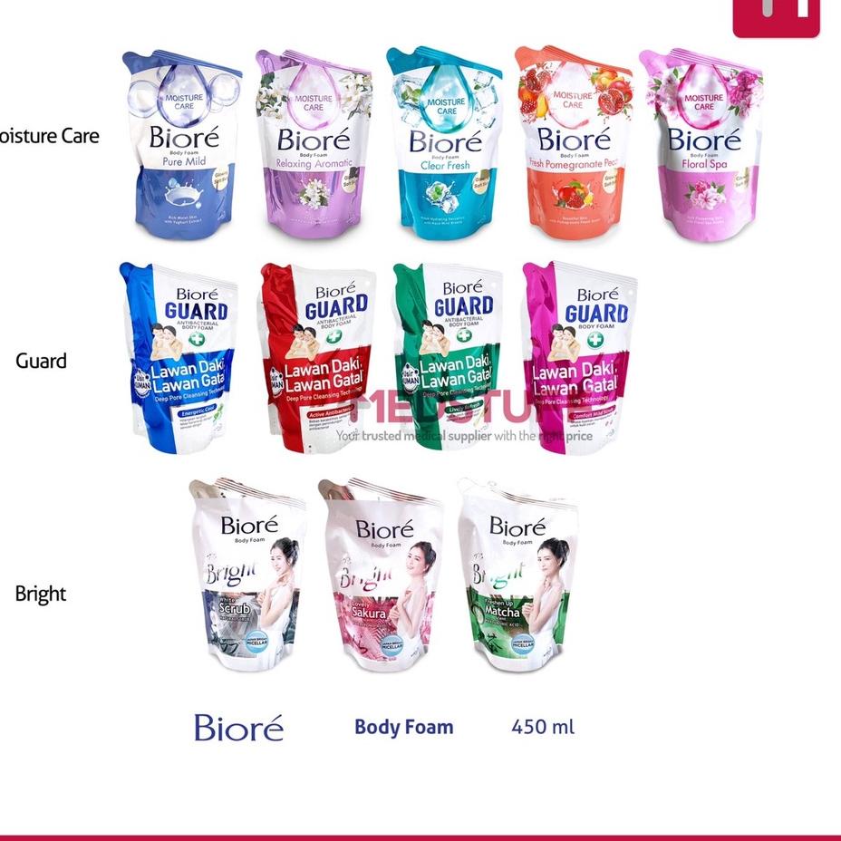 Biore Body Foam 450ml Refill Biore Sabun Mandi Cair Sabun Biore 450ml
