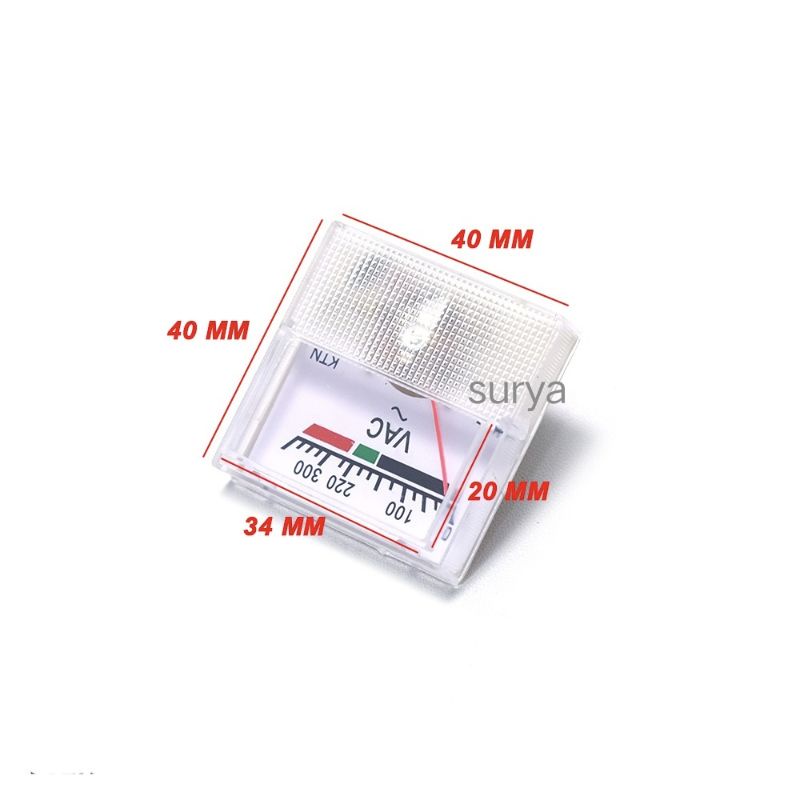 PALING MURAH VOLT METER PANEL VU METER AC 300VAC 40MM DPB40
