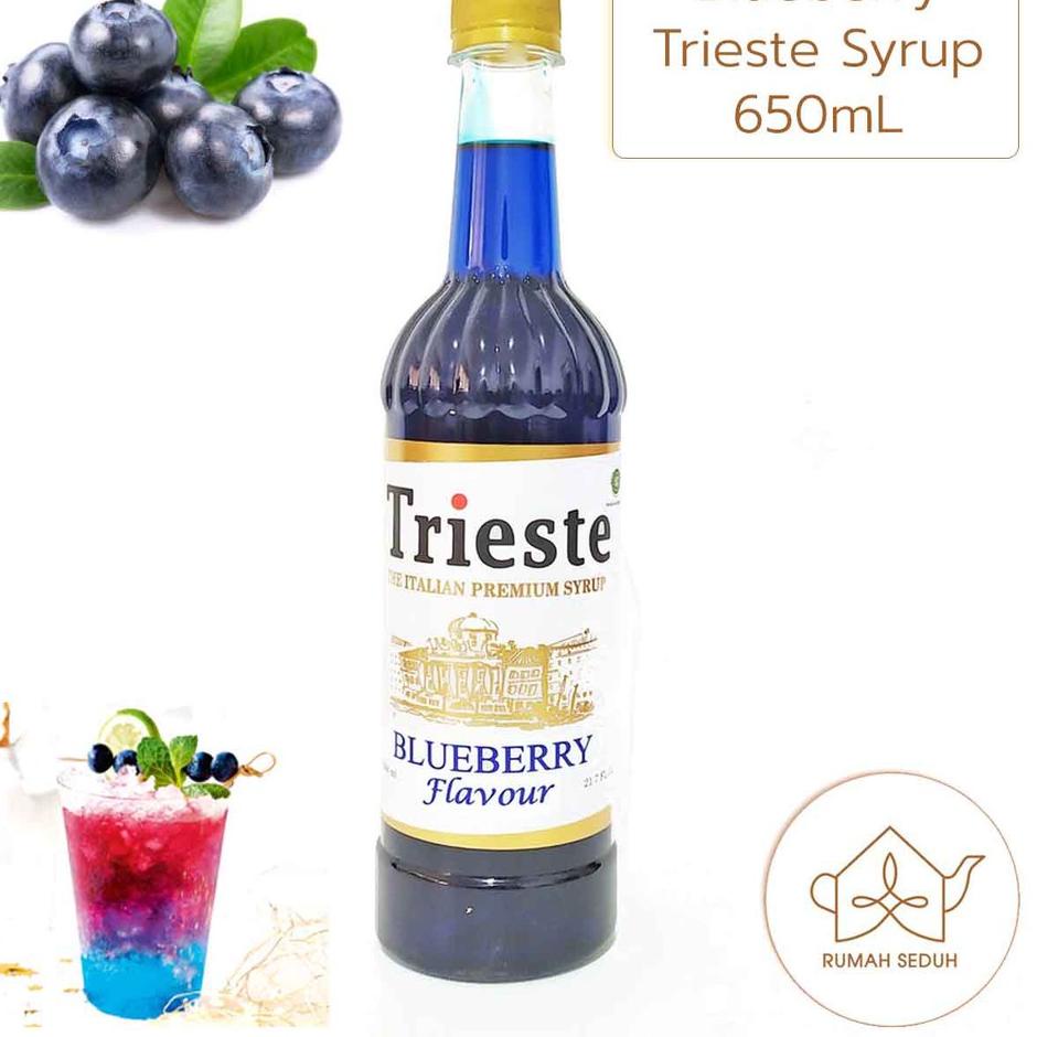 

Sedia Disini--650 mL Sirup Blueberry Trieste - Trieste Italian Syrup Original Bluberi