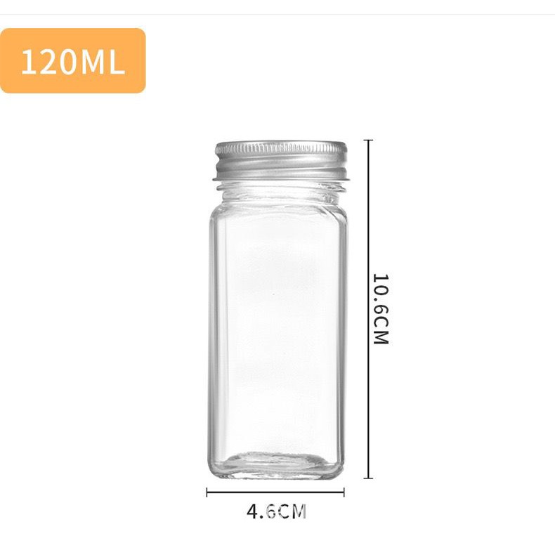 Spices Jar - Tempat Bumbu Garam Merica Lada Cabe Rempah Botol Kaca - HW066