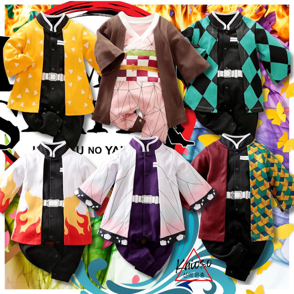 [PERTAMA TERLENGKAP] BAJU BAYI JUMPER ANIME DEMON SLAYER IMPORT PREMIUM