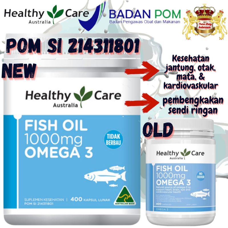 Healthy Care Fish Oil 1000mg 400 Capsules