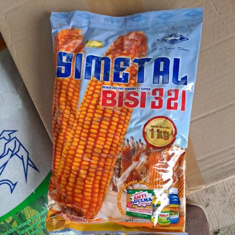 100%ASLI BENIH JAGUNG SIMETAL BISI 321 1 KG / SIMETAL 321 ORIGINAL / JAGUNG SIMETAL 321