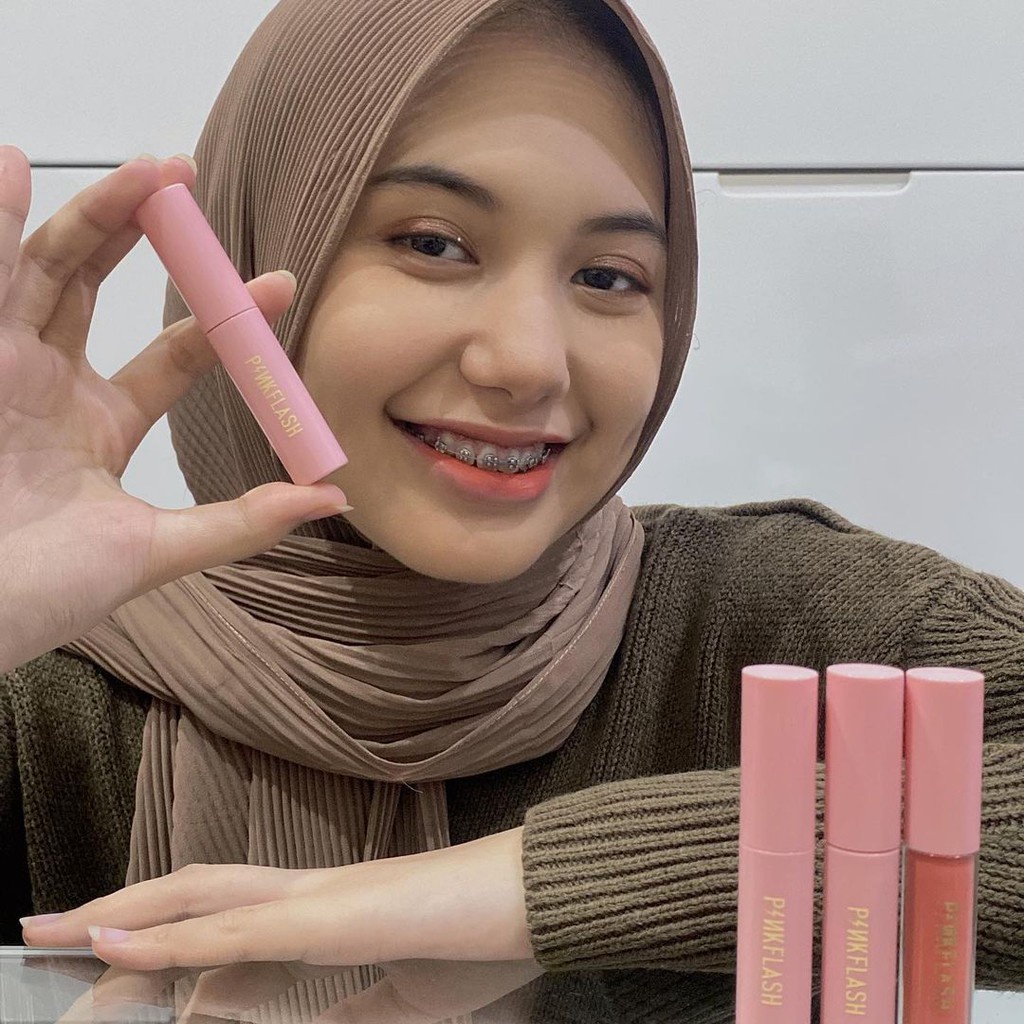 PINKFLASH OhMyKissAiry Cheek Tint Lipstick Lasting Glossy Lipgloss Perawat &amp; Kiss Air Matte Waterproof Transferproof Lip