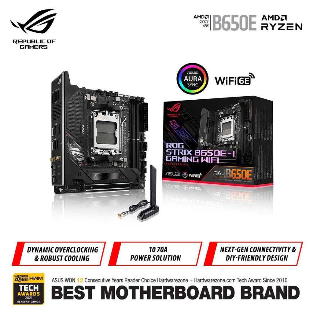 ASUS ROG STRIX B650E-I GAMING WIFI Mini-ITX | Motherboard AMD AM5 B650