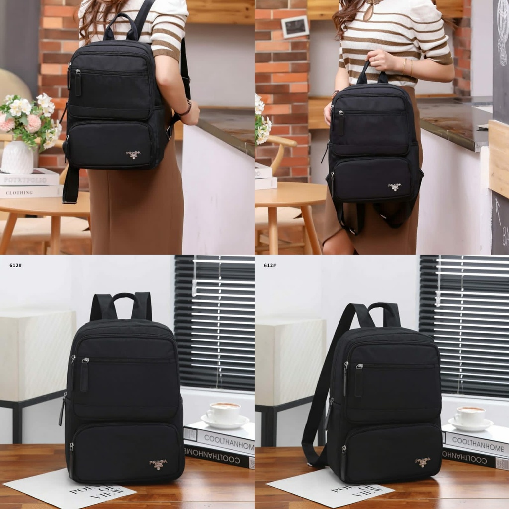 PRD Backpack Multy Fungsi Canvas Silver Hardware R611 R612 R626 R627