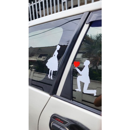 Stiker Kaca Mobil i love you Car Sticker Cutting Vinyl