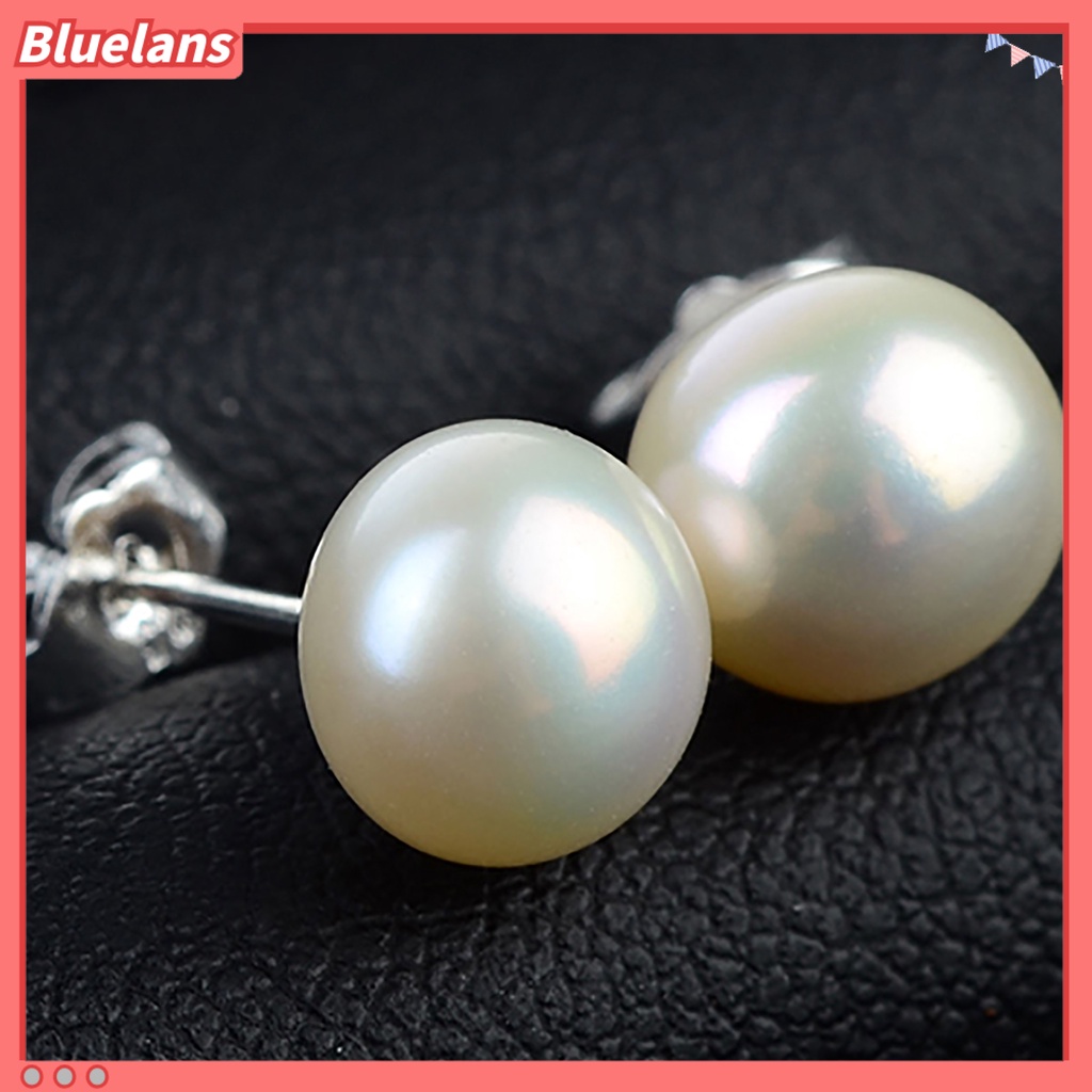 Bluelans Ear Ring White Beautiful Women Fashion Faux Pearl Ear Stud