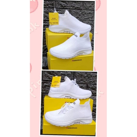 Sepatu Belbe Sneakers Wanita Pakai Tali Import Terbaru Terlaris Size:37-40 Warna:Putih