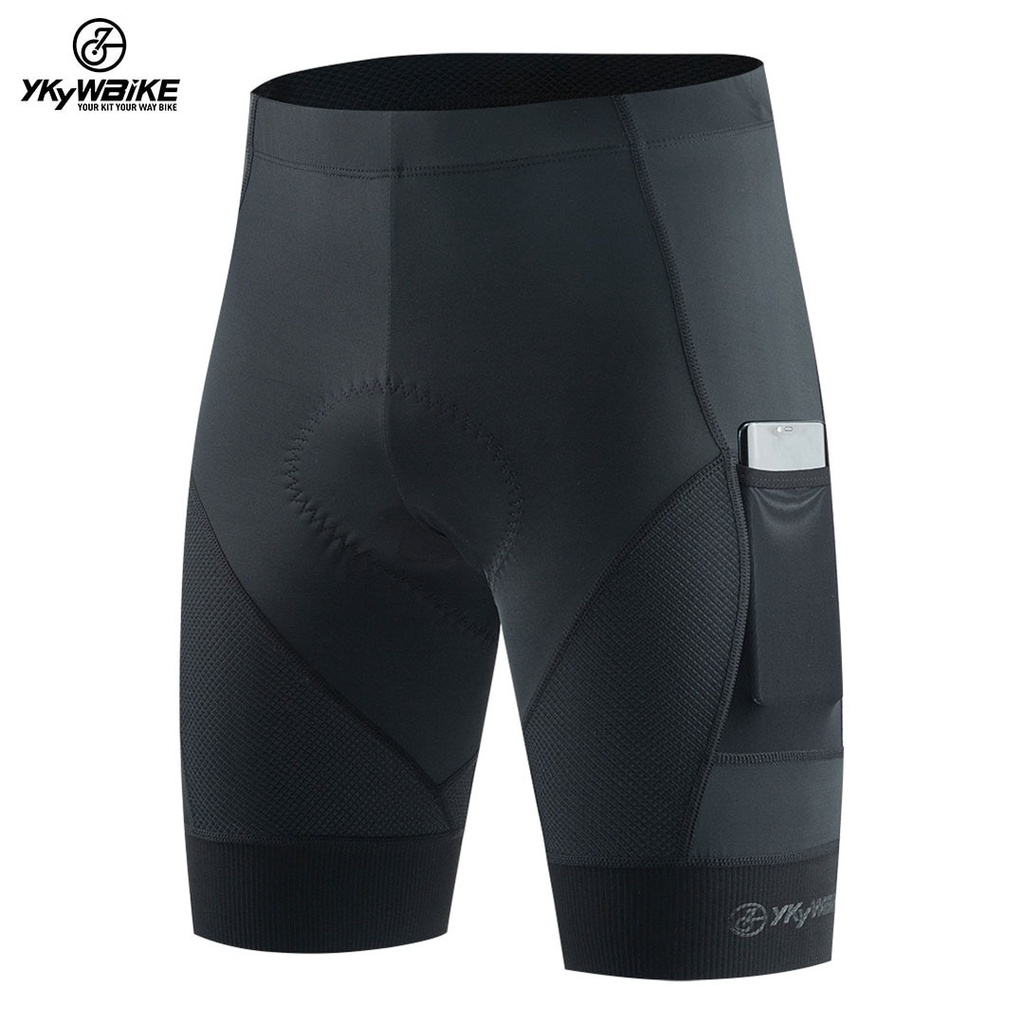 YJWBIKE Celana Sepeda Shorts Padding kantong muat HP