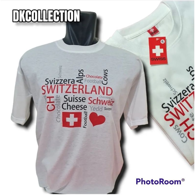 Kaos Switzerland souvenir kaos swiss baju switzerland baju swiss