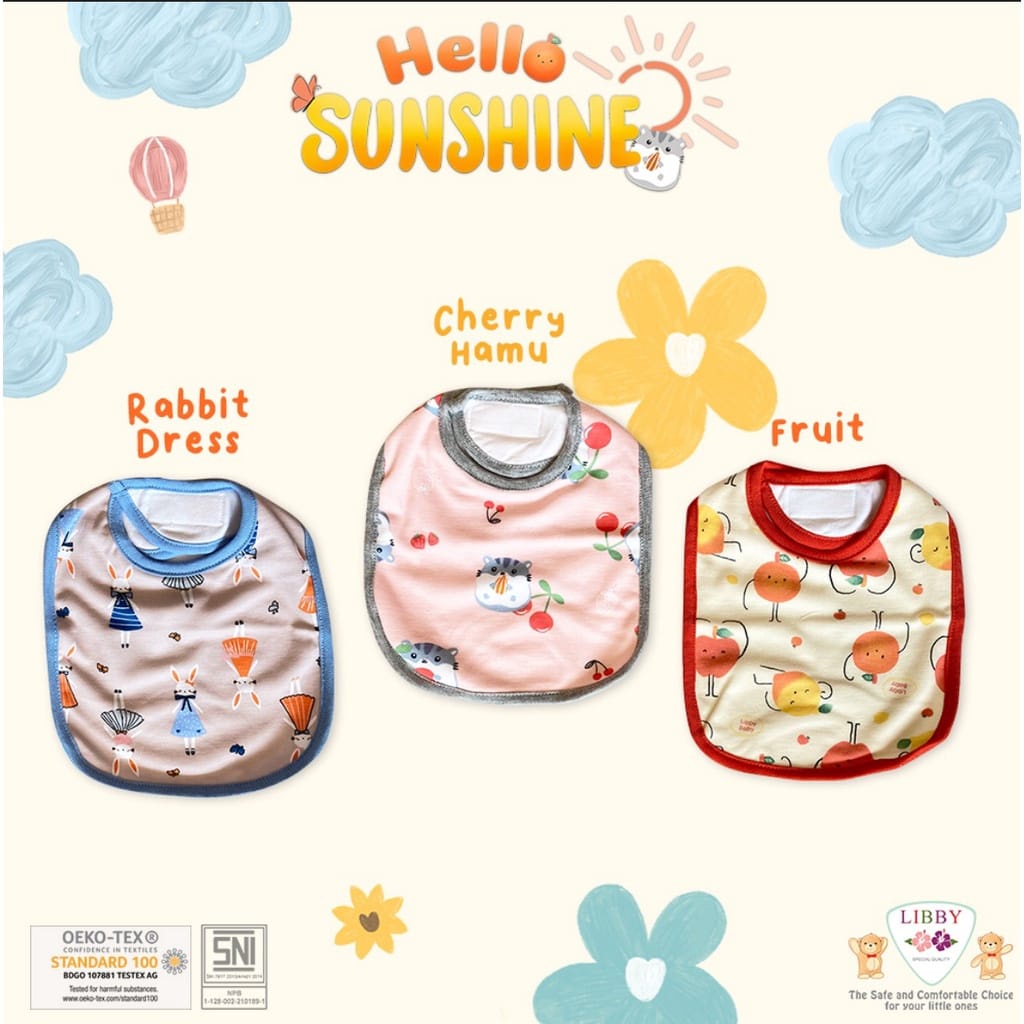 Libby Slaber / Celemek Bayi - Hello Sunshine Series (isi 3 Pcs)